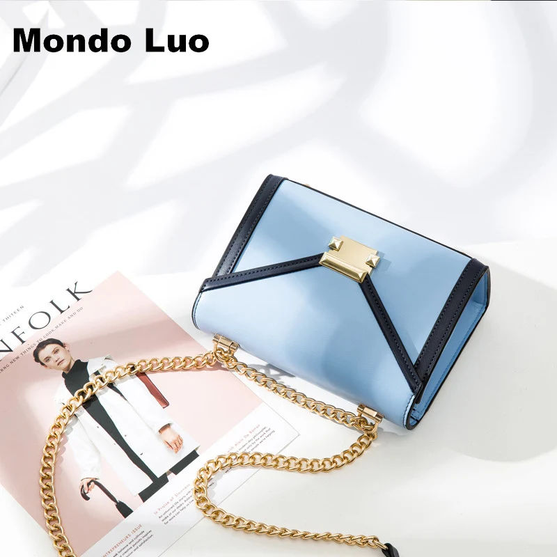 

2018 WOMEN FASHION MINI BAG PANELLED COLOR SQUARE MAIL BAG SINGLE SHOULDE CHAIN BAG