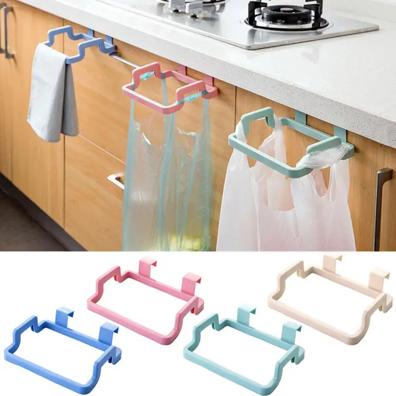 

Hot Mini Portable Plastic Door Garbage Trash Bag Can Rack Holder Kitchen Tool