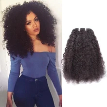Natural Malaysian Afro Kinky Curly Hair Weave Malaysian Curly Hair Bundle,Kinky Curly Virgin Hair Curly Weave Human Hair 1bundle