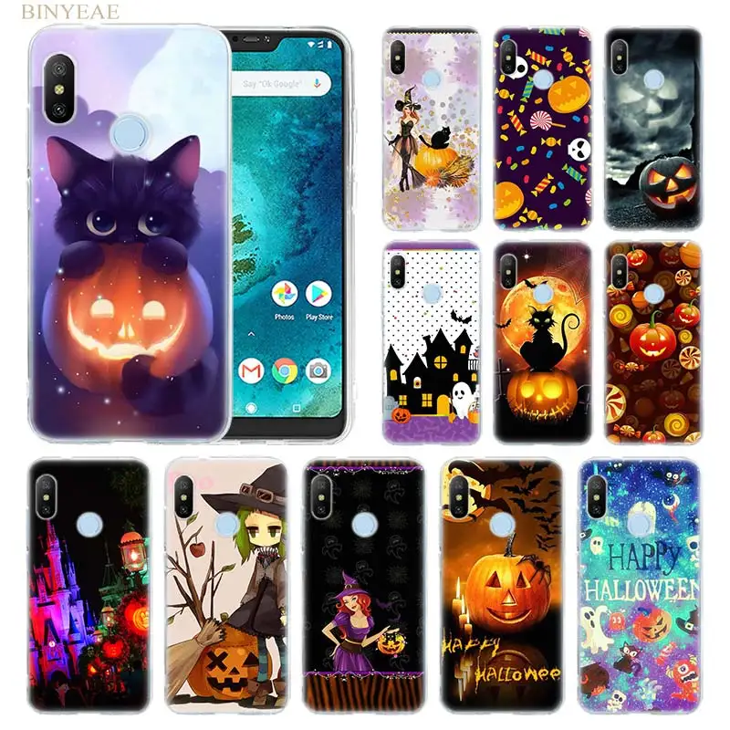

Pumpkin Halloween Bat Witch Boo Soft TPU Phone Cases Shell for Xiaomi Redmi A2 lite 6 6A 6Pro note 4 4X 5 5A 5Plus A1 5X 6X