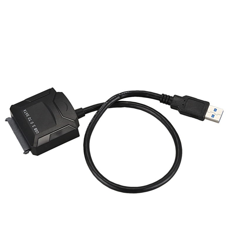 Black USB 3,0 для SATA 2,5 ''3,5'' кабель преобразователя жесткого диска 12v адаптер питания 5 Гбит/с - Цвет: Black