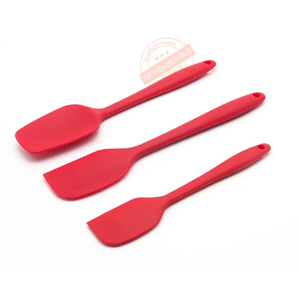  3-Piece Flexible Silicone Spatula Rubber Spatula Set Heat Resistant Non-Stick Bowl Scraper Baking U