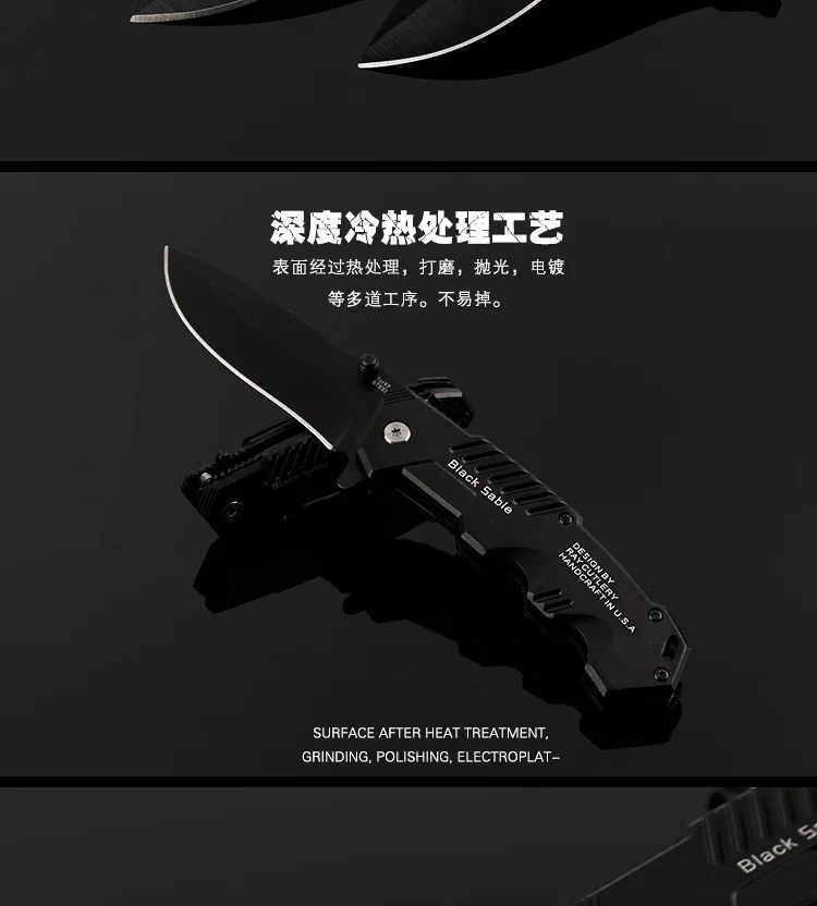 Складной нож 57HRC походный охотничий нож тактический нож для выживания алюминиевая ручка Открытый Карманный edc-инструмент