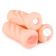 Male Masturbation Cup Mouth Vaginal Anus Cup Sex Toys for Men Silicone Artificial Vagina Pussy,Oral Sex Anal Vibrator for Adult hismith vibrating masturbation cup add on sex machine anal vaginal oral masturbation cup sex product silicone pussy love machine