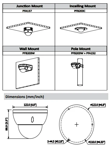 Dahua POE Full color Starlight IP Camera 2MP IPC-HDBW4239R-ASE H.265 H.264 Smart Detection and SD Card supported camera ip
