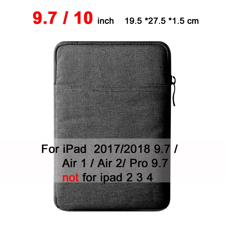 Ноутбук чехол Чехол для Apple iPad 2 3 4/iPad воздуха 1 2 3 /для i Pad 9,7 Pro 9,7 10,5 11 12,9 планшетный ПК чехол - Цвет: 10-Dark Gray-ND