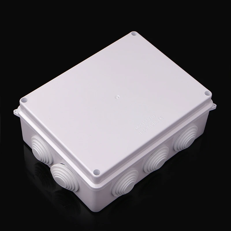 

Waterproof Plastic Enclosure Case Power Junction Box IP65 200mm x 155mm x 80mm #0604