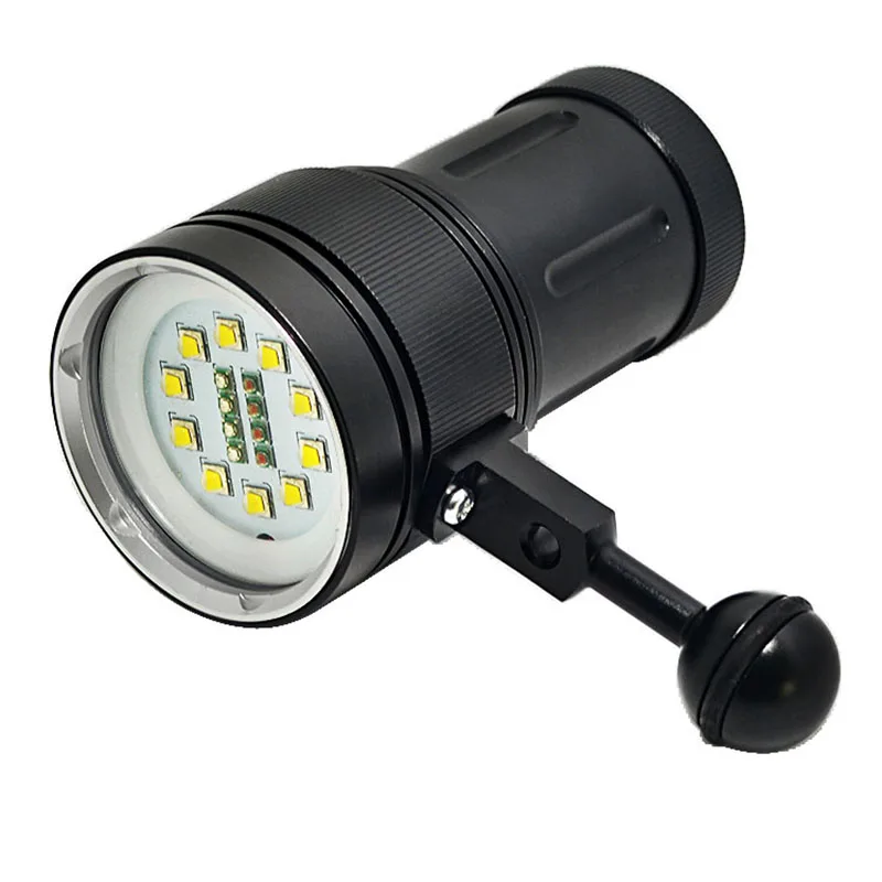 

Diving Light Underwater 100m 10X XML2+4xRed+4xBlue LED Photography Video Dive Flashlight Lamp