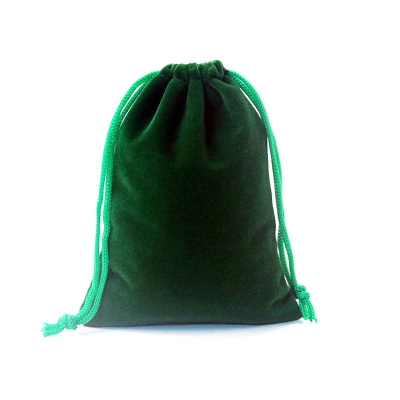 Wholesale 50pcs/lot Green Velvet Bags 9x12cm Small Jewelry Charm Gifts