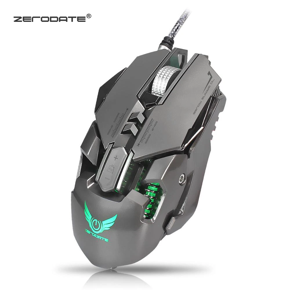 Проводная игровая мышь ZERODATE X300GY с 7 кнопками USB Механическая компьютерная мыши
