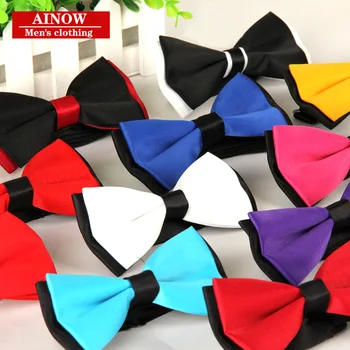 

TagerWilen Brand Bow Tie Polyester Silk Butterfly Adjustable Wedding Bowtie Bow Ties For Men Wedding Party 15 Colors T249