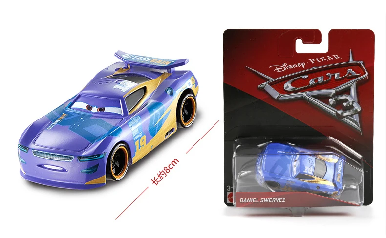 Disney Pixar Cars 3 Racing Center Danny Swervez No.19 Lightning Mcqueen  1:55 Metal Toys Car Kids Christmas New Year Gift -  Railed/motor/cars/bicycles - AliExpress