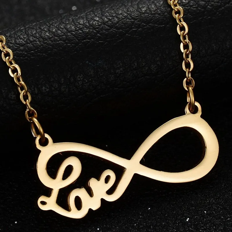 2016-New-Fashion-Stainless-Steel-Bijoux-Amant-Infinity-Love-Necklace-18K-Gold-Plated-Chain-Choker-Pendant (1)