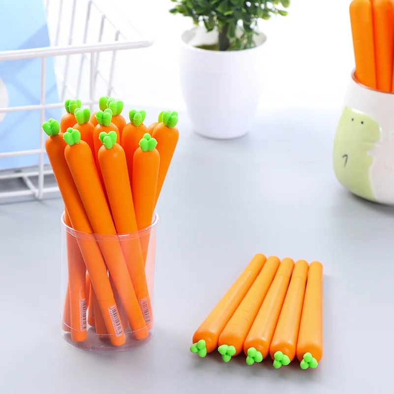 

Cute carrot modeling student pen school stationery writing pen office supplies learning supplies gel pen free shipping ZXB02