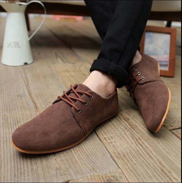 mens brown suede casual shoes