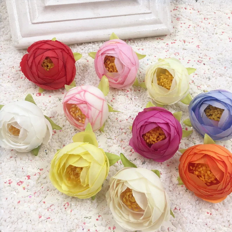 5pcs /lot of silk mini rose buds with artificial flower decoration