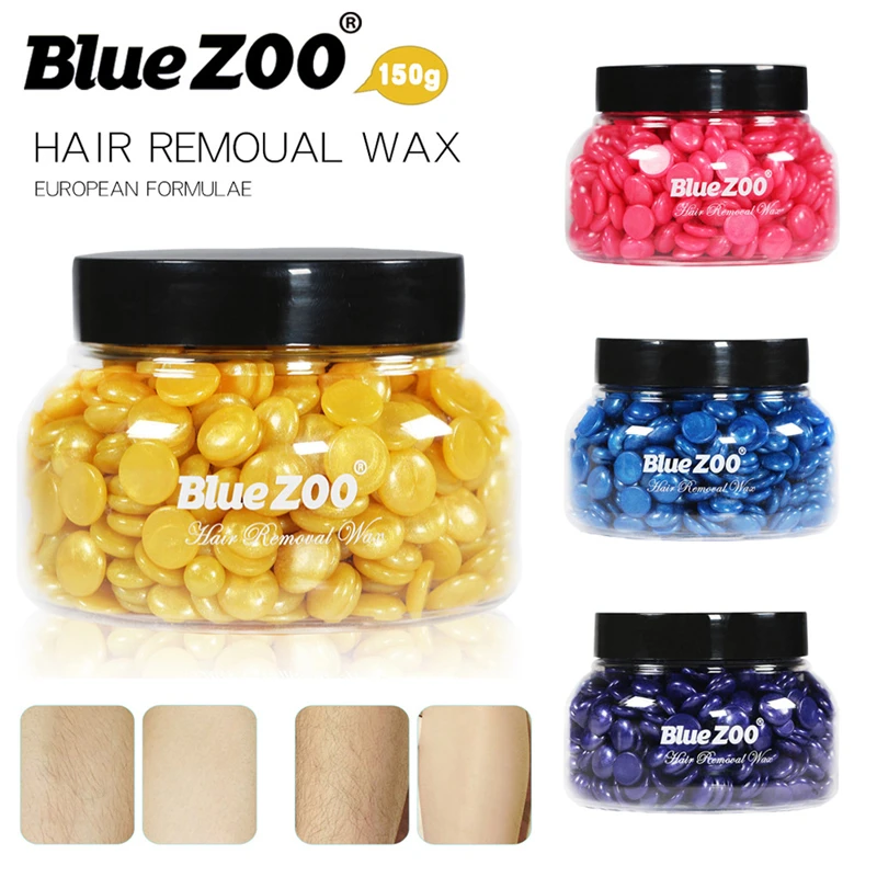 Blue ZOO 150G No Strip Depilatory Hot Film Hard Wax Pellet Waxing Hair