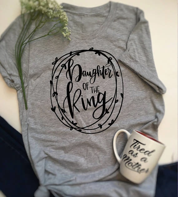 

Daughter of the King T-shirt women fashion slogan funny Christian cotton summer girl style holiday creative gift tee tops tshirt