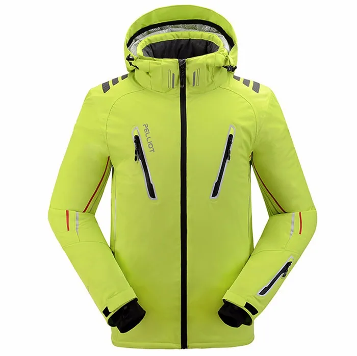 Поло зимняя Лыжная куртка комплект Сноуборд Лыжный брюки Pelliot Водонепроницаемая лыжная куртка для мужчин и женщин куртка мамонта