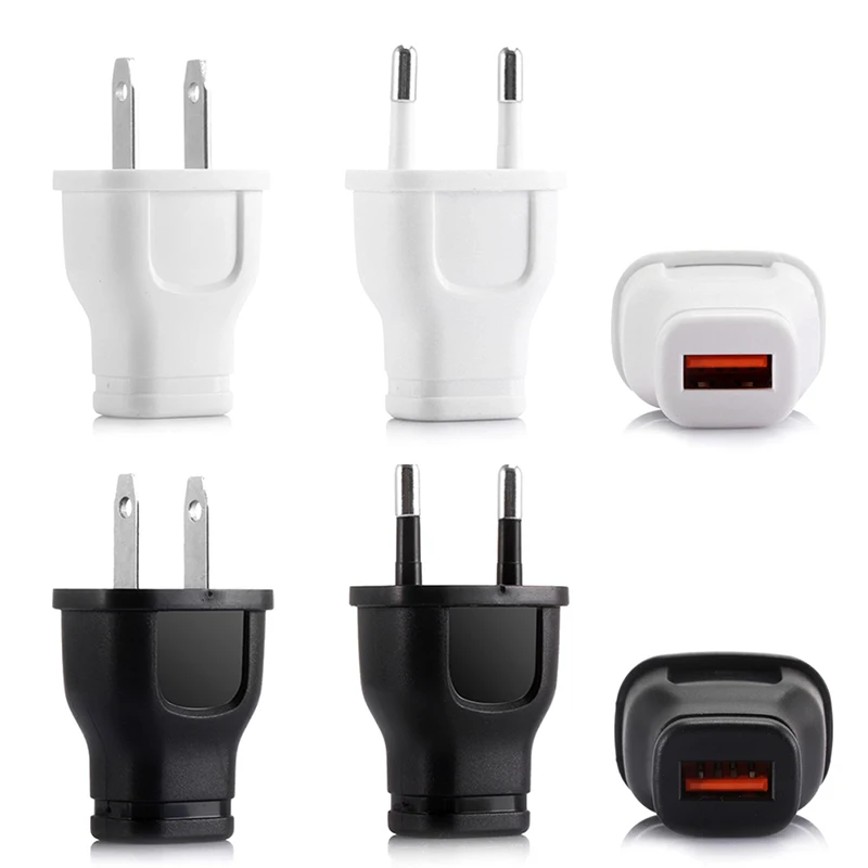 

5V 1A Phone USB Electrical Plug Adaptors Universal Single USB Ports Travel Fast Quick Charging Charger Adapter With EU/US Plug