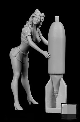 

1/32 Rensin Figure German Pin-up set 1 Unassembly Unpainted