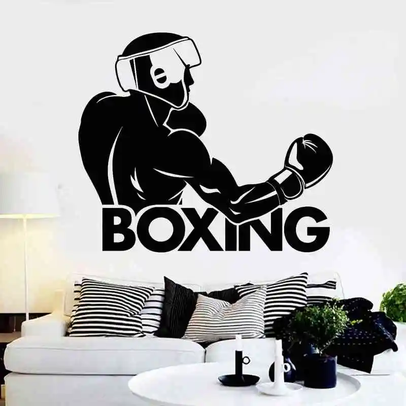 DCTAL Boxing Glove Sticker Kick Boxer Play Car Decal Free Combat Posters Vinyl Striker Wall Decals Parede Decor