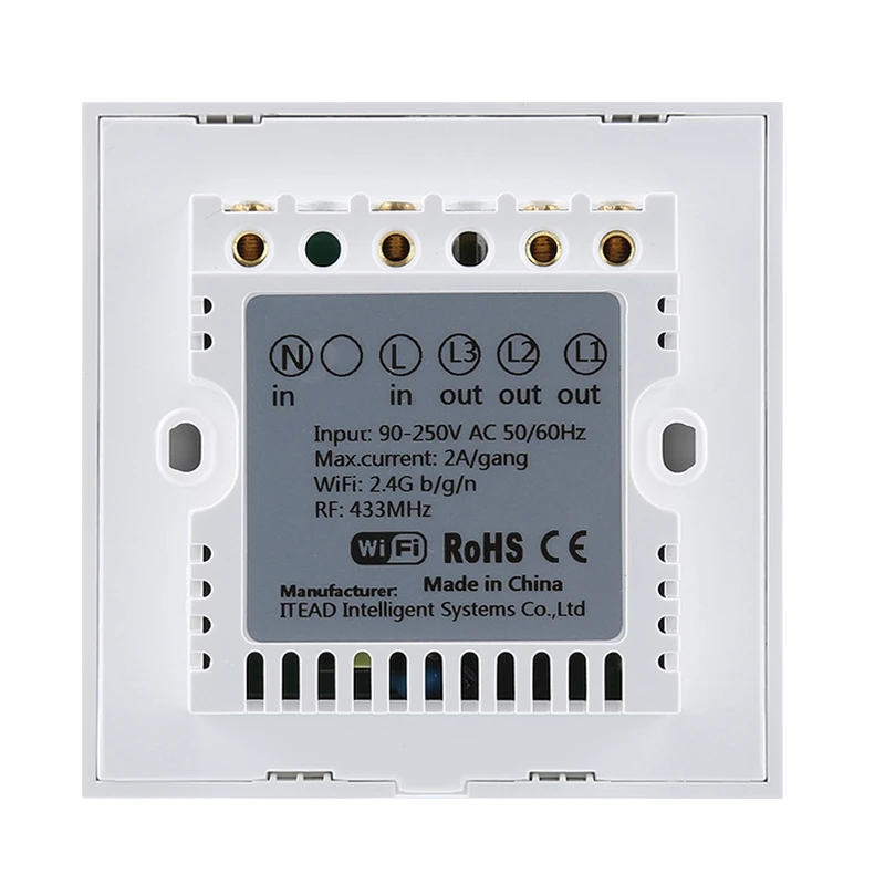 Интеллектуальный выключатель света Sonoff T1 1/2 Gang ЕС Wi-Fi RF 86 Тип настенный сенсорный выключатель света Умный дом Авто пульт дистанционного управления работа с Alexa Google Home