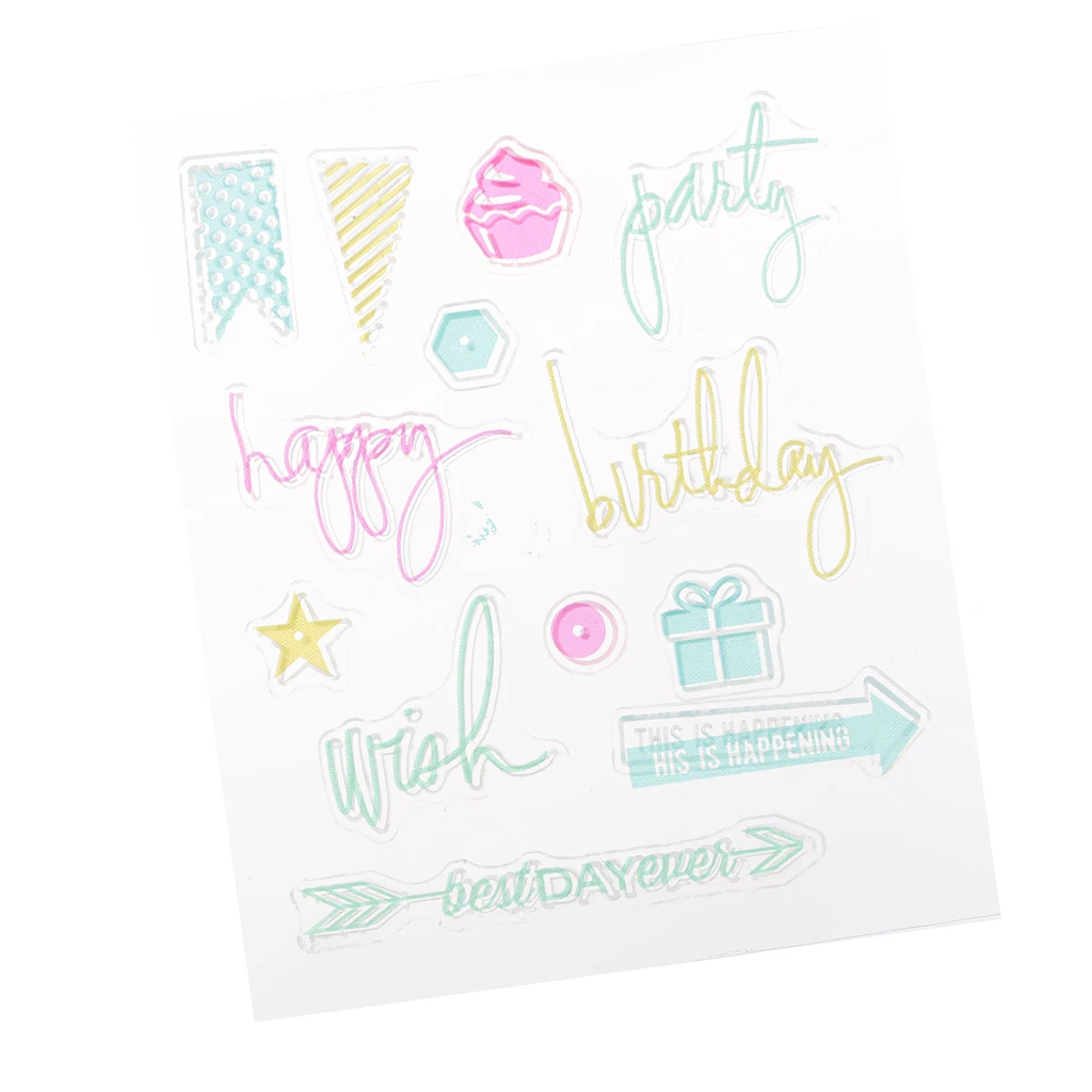 Ice Cream Silicone Clear Rubber Stamp Seal for Scrapbook, Diary, Photo Album, Christmas Xmas Card Making, DIY Craft