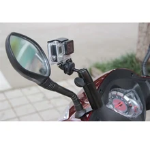 Мотоцикл скутер зеркало заднего вида крепление для Gopro Hero 7 6 5 4 SJCAM eken SONY Xiaomi Yi 4 K Аксессуары для экшн-камеры крепление