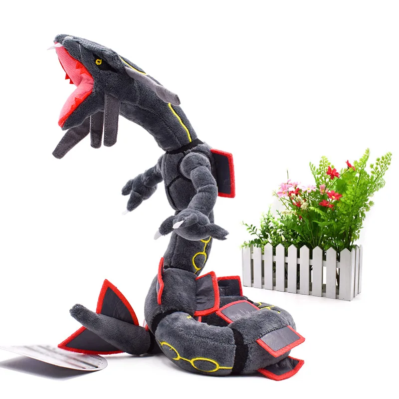 4 styles Mega Rayquaza Black Rayquaza Animal Plush Peluche Doll With Skeleton Soft Stuffed Hot Toy Christmas Gift For Children