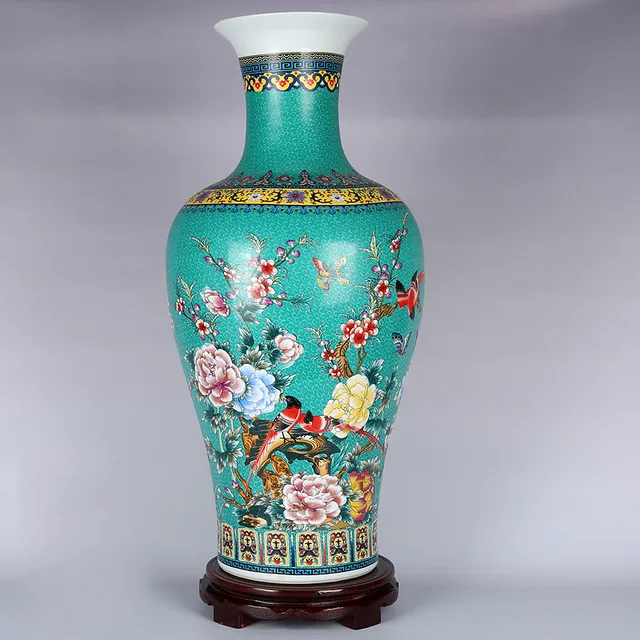 Us 126 42 51 Off Large 60cm Height Enamel Ceramic Home Hotel Decoration Floor Vase In Vases From Home Garden On Aliexpress Com Alibaba Group