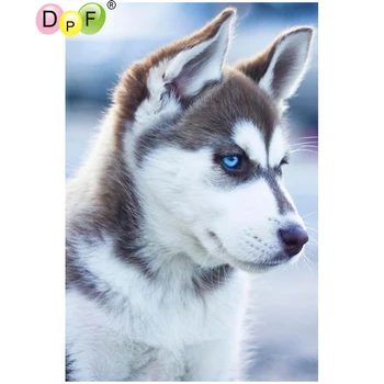 

DPF DIY An angry dog 5D needlework diamond painting cross stitch home decor diamond mosaic full square crafts diamond embroidery