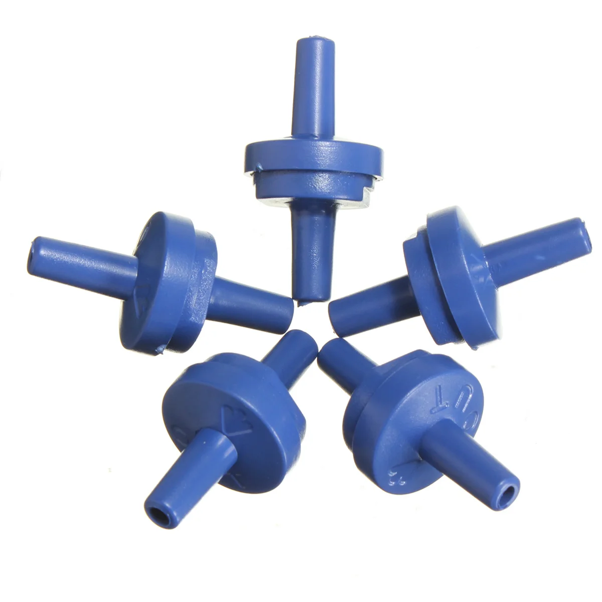 5 Pcs Plastic Dark Blue One Way Air Check Valves Non Return Anti Syphon