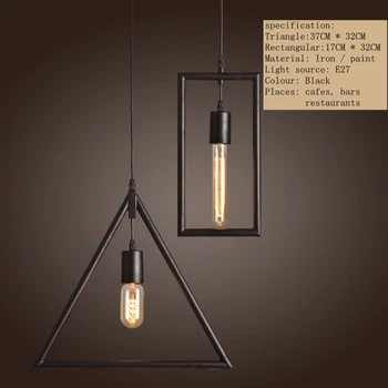 

Vintage Pendant Lights Industrial Retro LOFT Lamp Avize Nordic Pendant Lamp E27 Holder Iron Restaurant Bar Counter Attic Lamp