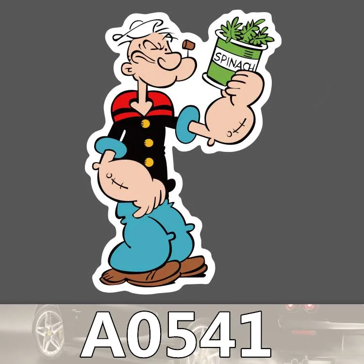 

Bevle A0541 Popeye Waterproof Sticker for Cars Laptop Luggage Skateboard Graffiti Cartoon Notebook Stickers