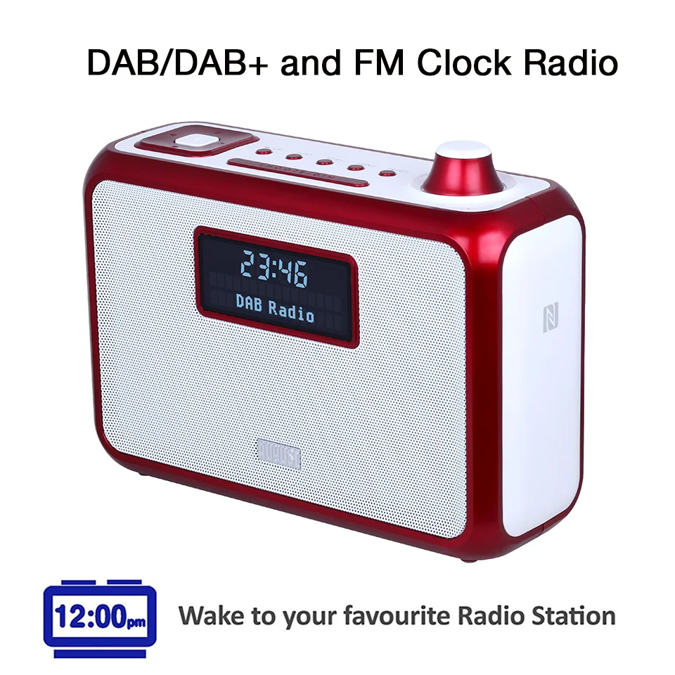 August MB400 DAB DAB+ радио с функцией NFC беспроводной Bluetooth динамик будильник FM стерео