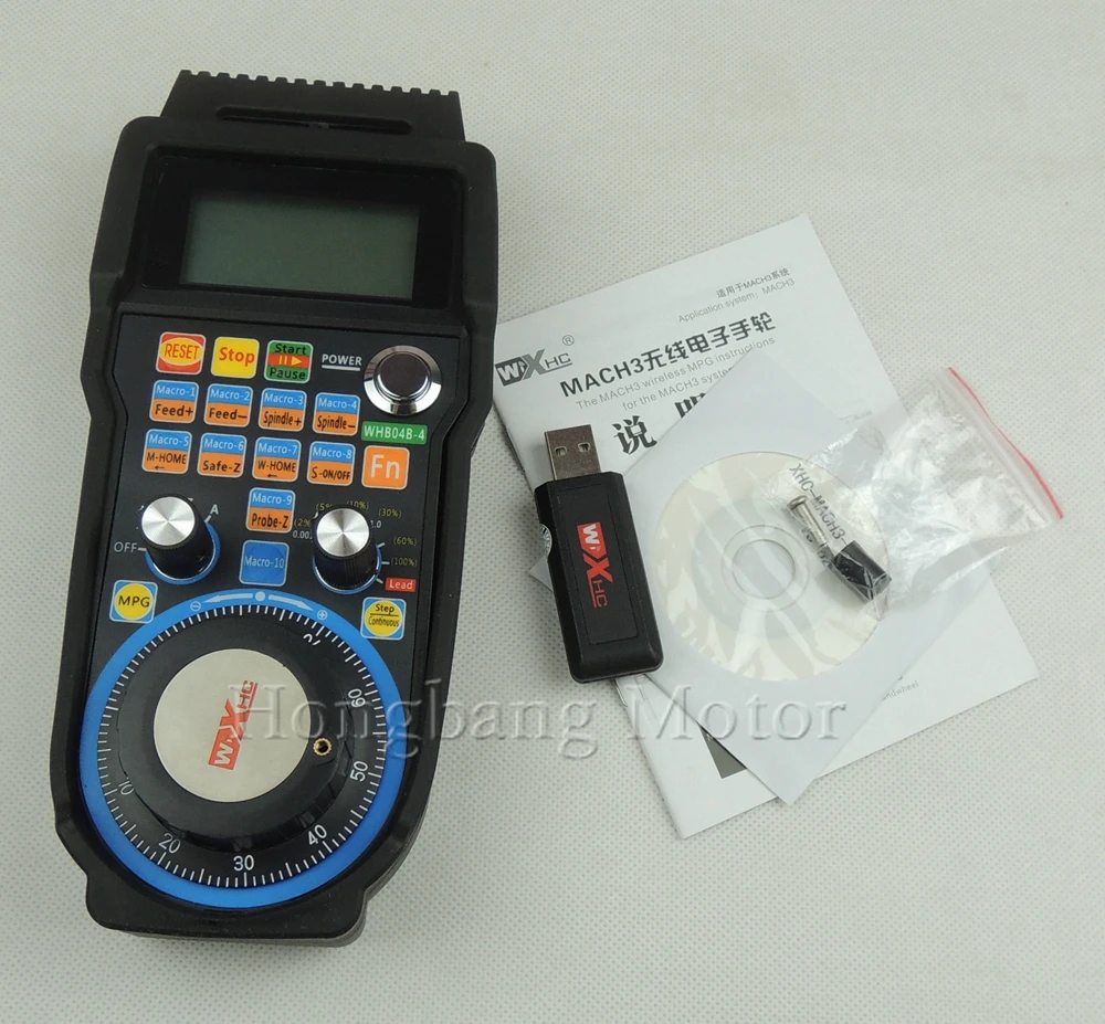 Máquina de grabado volante de control remoto mach3 MPG USB rueda de mano inalámbrica para CNC 3 eje