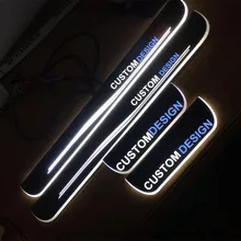 2X COOL !! Japanese acrylic led moving Door Sill Scuff Plate Guard Sill Molding Trim for Mazda CX9 2008 2009 2010 2011 2013 2014