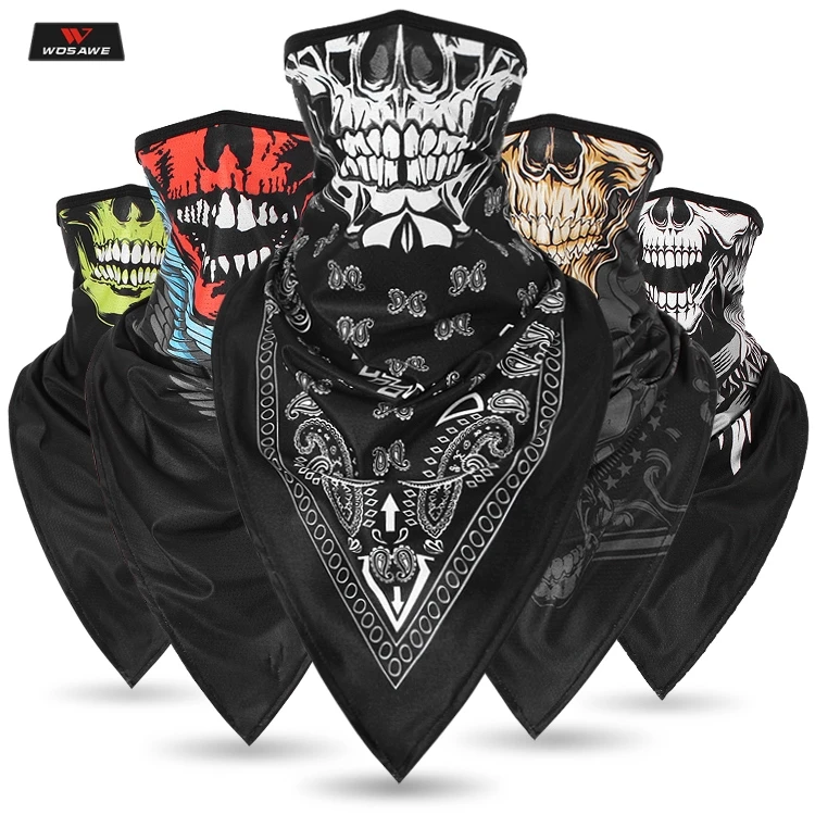 

3D Balaclava Motorcycle Face Mask Motocross Neck wear Tactical Skiing Motorbike Scarf Bandana Motor Head Shield Inner Helmet