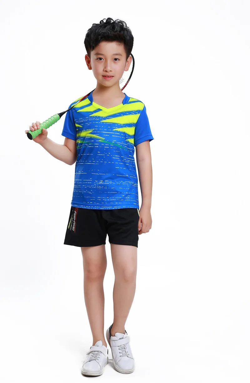 Детская одежда для бадминтона; костюм с футболкой с короткими рукавами; детская футболка; одежда; дышащая спортивная одежда; Спортивный костюм; C3621