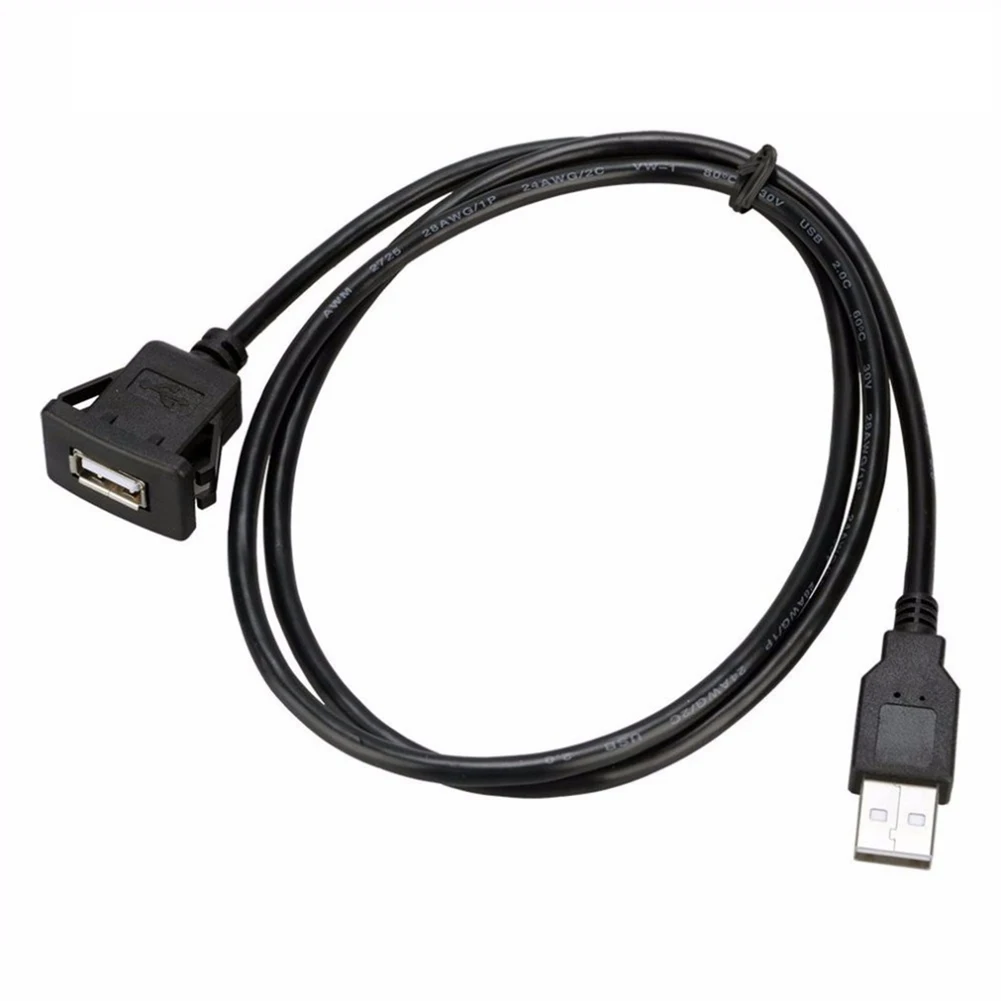 USB 2,0 панель для приборной панели с заподлицо Удлинительный кабель для автомобиля, лодки, мотоцикла, панель для приборной панели с заподлицо Удлинительный кабель