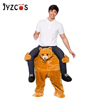 

JYZCOS Ride on Teddy Bear Costumes Carry Mascot Costume Adult Purim Halloween Party Cosplay Fancy Dress