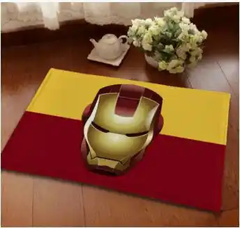 Soft Comfortable Capital America Spiderman Superman Batman Slip Proof Home Carpet Car Floor Mat