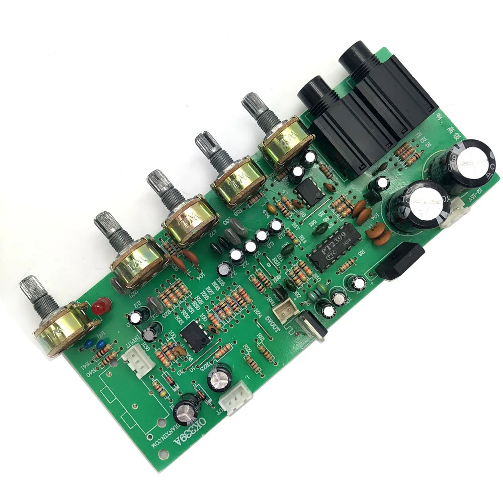 Lusya PT2399 караоке предусилитель доска Цифровой Bluetooth микрофон тональная плата AC12 15V