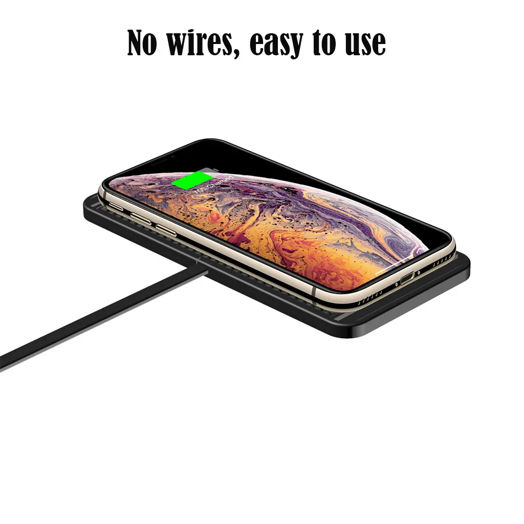 Qi автомобильное беспроводное зарядное устройство для iPhone 8 Plus X XR XS Max 2 в 1