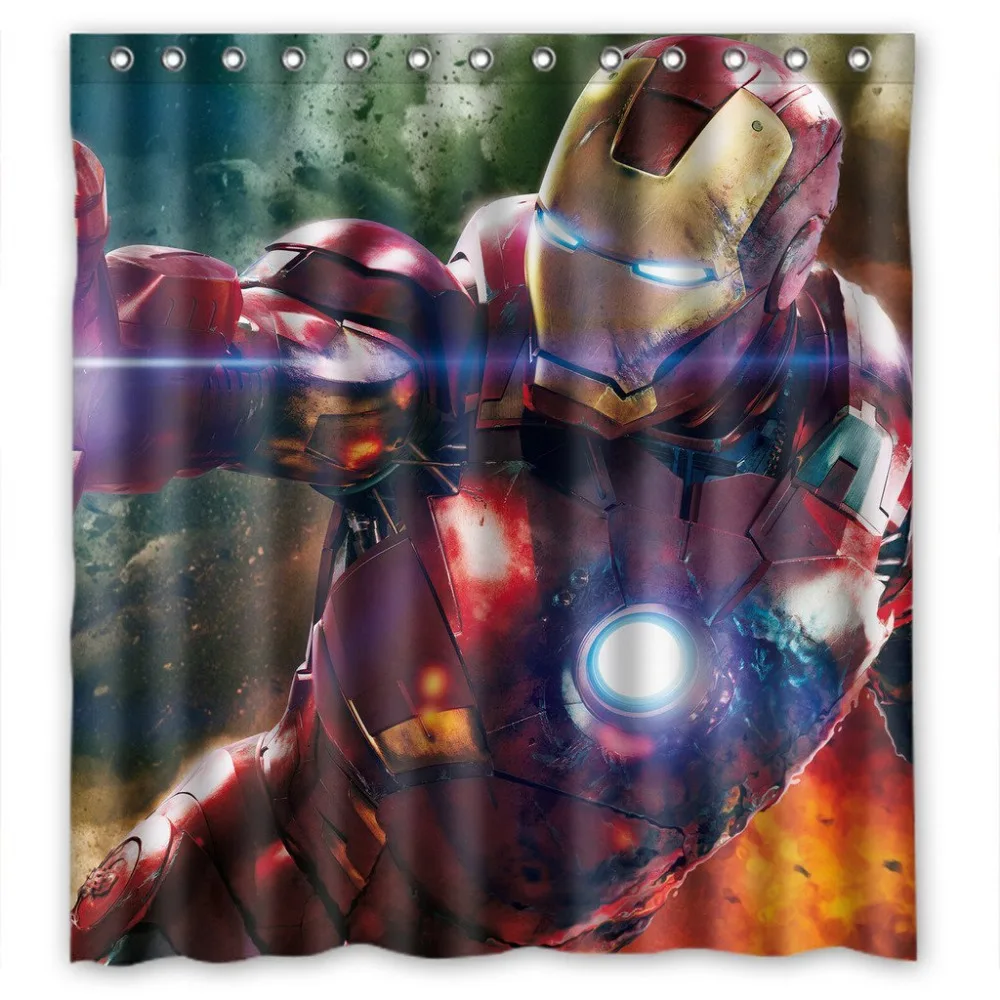 Colorful Cool Iron Man Image Custom 180x180cm Big Size Moldproof