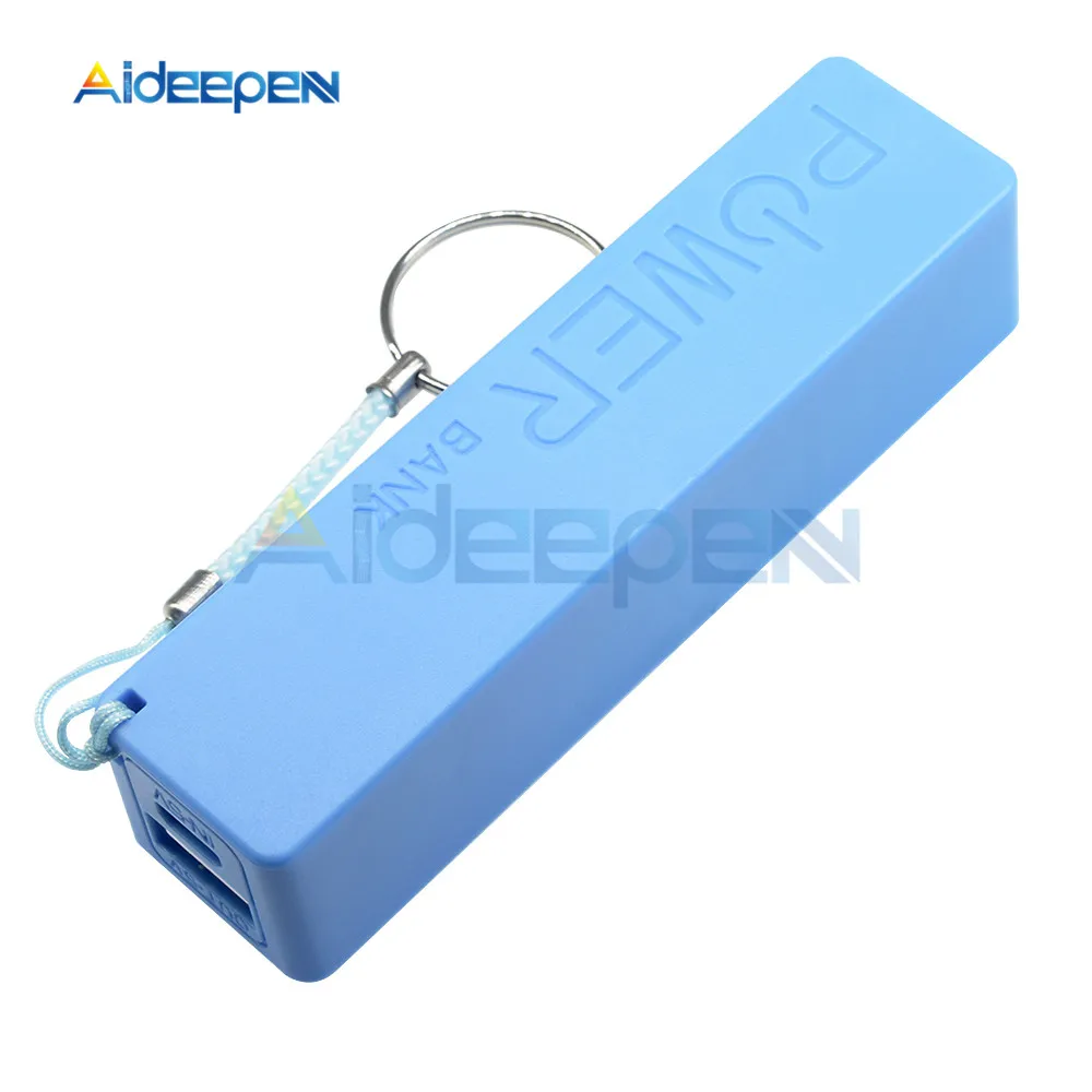 USB power Bank чехол в комплекте 18650 зарядное устройство для аккумуляторов DIY Электронные коробки для хранения 1800mAh 2200mAh 2600mAh 2800mAh 3400mAh аккумулятор mAh - Цвет: Синий