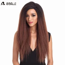 Noble Hair Lace Front Wig 26 1B Color Inch long Lace Front Straight Synthetic Wigs for Women Heat Resistant Free Shipping