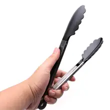 Kitchen Tools Food Grade Silicone Food Tong Silicone Kitchen Cooking Salad Serving BBQ Tongs Stainless Steel Handle Utensil
