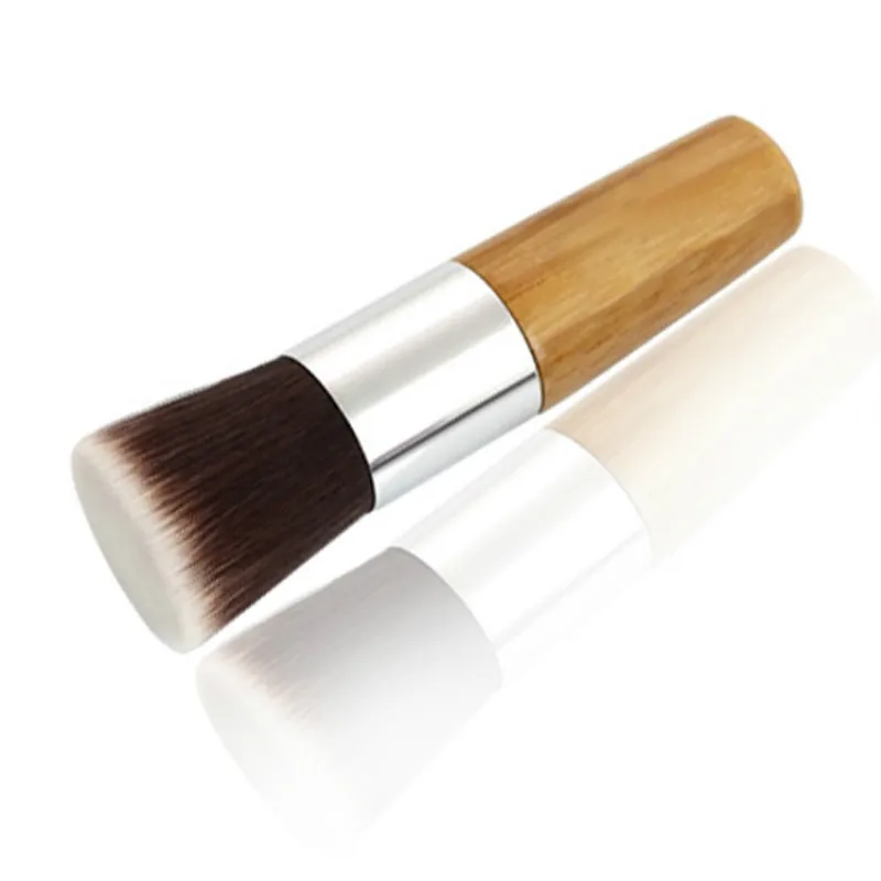 Fashion Bamboo Flat Top Makeup Brushes Make Up Cosmetics Set Kit Tools